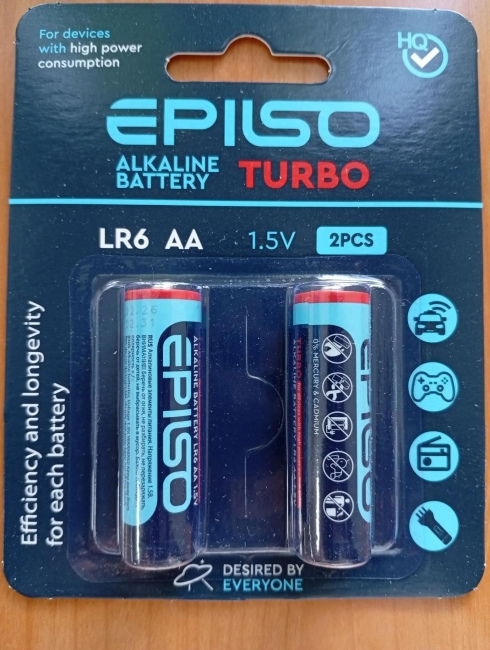 Батарейка Epilso LR6 (AA) Alkaline 1.5v блистер 2 шт.