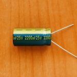 2200mkF  25v 105C Jamicon WL (компьютерный)