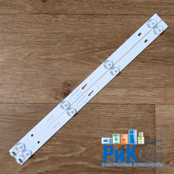 Подсветка LED TV Thomson, Toshiba 2 планки по 370mm 4линзы (6V)  JL.D21541330-004KS-M 22"