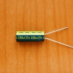 680mkF  25v 105C Jamicon WL (компьютерный)