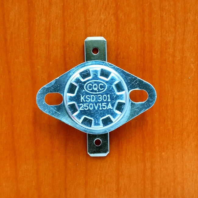 Термостат KSD301 85C 15A (нормально замкнутый)