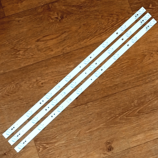 Подсветка LED TV Shivaki 3 планки по 580mm 8линз (3V)  DS32M51-DS01-V02 32"