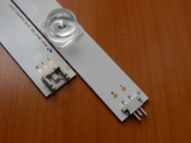 Подсветка LED TV LG  2 планки (A+B) 1025mm 9линз квадратных (6V)  DRT 3.0 49"
