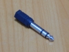 Переходник 6.35mm шт. стерео - 3.5mm гн. стерео пластик  2-121