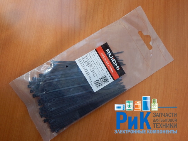 Стяжка кабельная 2.5mm x 100mm (100 шт.) черная  57-0101