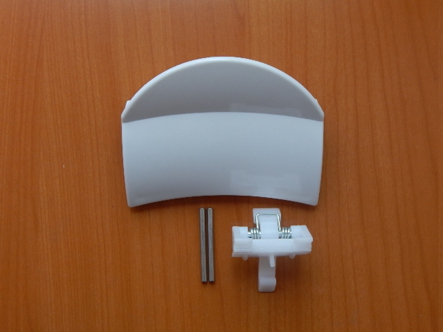 Ручка люка Bosch, Siemens белая в сборе с крючком (183608 + 483087)