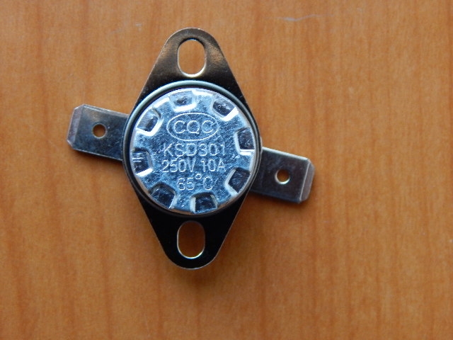 Термостат KSD301 65C 10A (нормально замкнутый)