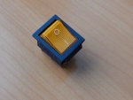 Переключатель KCD2-201N/6P OFF-ON желтый 250V 16A (с подсветкой)  36-2353