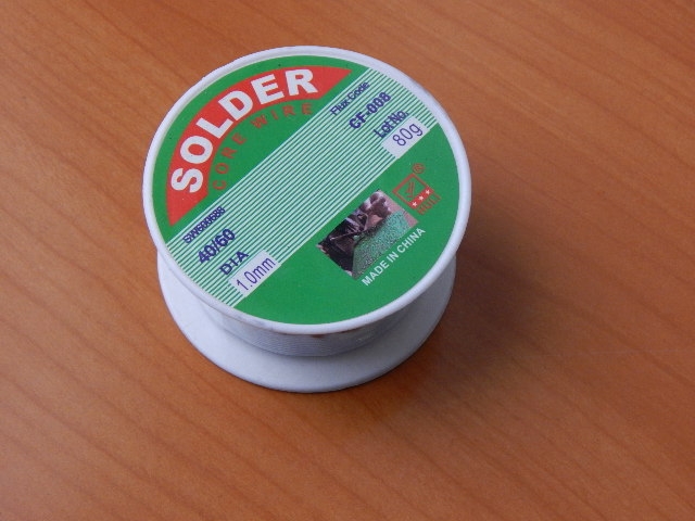 Припой 1.0мм  80гр. с флюсом CF-008 Sn40/Pb60