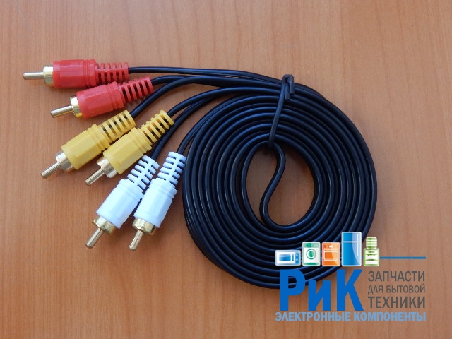 Шнур 3 x RCA шт. - 3 x RCA шт. 1.8m  A373
