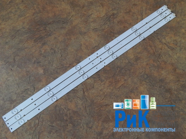 Подсветка LED TV Sharp 3 планки по 633mm 6линз (3V)  A-HWCQ32D676 32"
