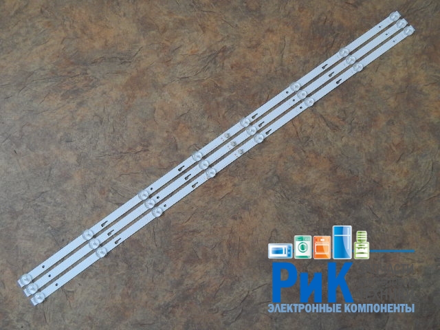 Подсветка LED TV Thomson 3 планки по 755mm 8линз (3V)  JL.D43081330-140FS-M 43"