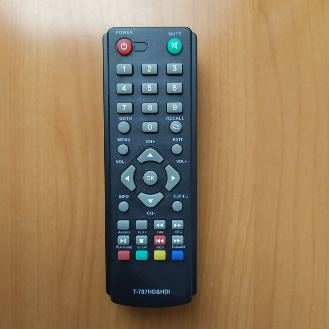 Пульт GoldMaster T-707HD&HD1; SkyVision Т2108; DENN DDT101; LUMAX DV-2017HD (цифровая приставка)