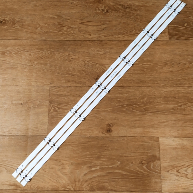 Подсветка LED TV LG 3 планки по 828mm 7линз (3V) 17Y 43inch A-Type LED Array Rev0.0 LC43490064A 43"