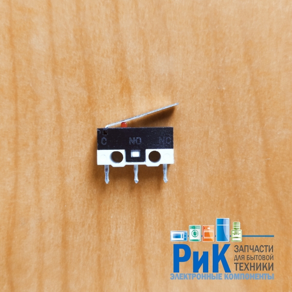 Микропереключатель 13x5.8mm, h=6mm, 3-pin с направляющей планкой (№107a)