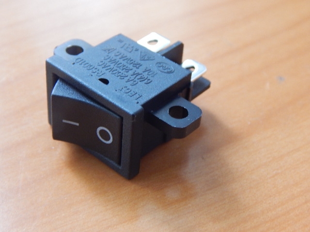 Переключатель KCD1-104/4P OFF-ON черный 250V 6A (RS601D)