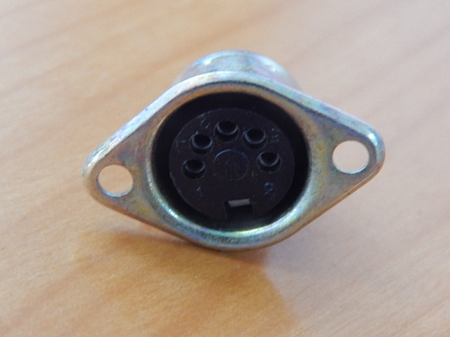 Разъем DIN 5-pin гн. (СГ-5) металл на корпус  1-368