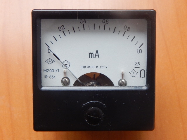 Амперметр 0-10mA (60x60mm)  M2001/1