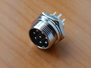 Разъем MIC 8P шт. металл на корпус  1-562-8