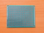 Макетная плата двусторонняя  70x90x1.6mm, шаг 2.54mm