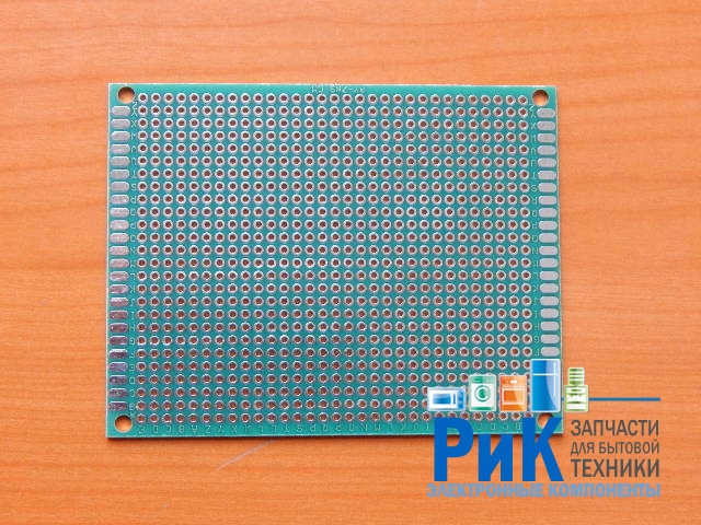 Макетная плата двусторонняя  70x90x1.6mm, шаг 2.54mm
