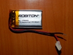 Аккумулятор 3.7V  300mAh 35x20x5.0mm Li-Pol с контроллером заряда