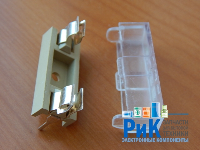 Держатель предохранителя 6x30mm на плату с крышкой  (TR244)