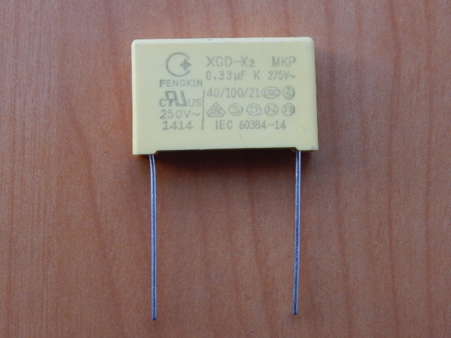 CAP 0.33mkF 275V 10% (334) (MKP-X2)