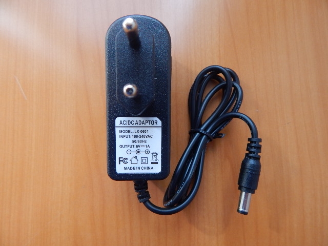 Адаптер питания 220/ 6.0V 1.0A 6W (5.5x2.5mm) 0610