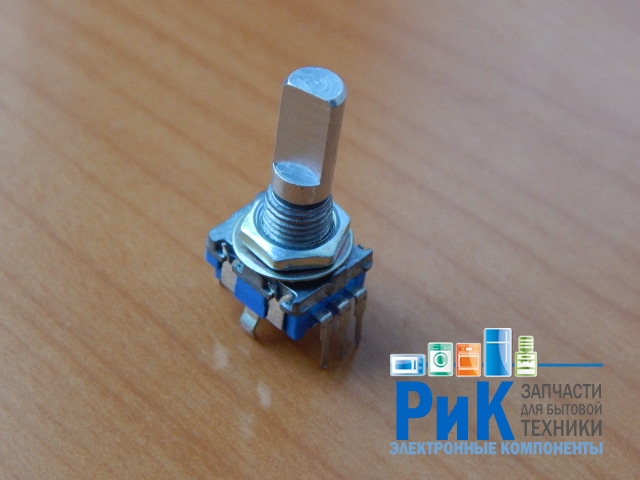 Энкодер 11.7 х 12mm, ручка мет. под спил D=6mm L=20mm (дискр.=20) с кнопкой  R193.