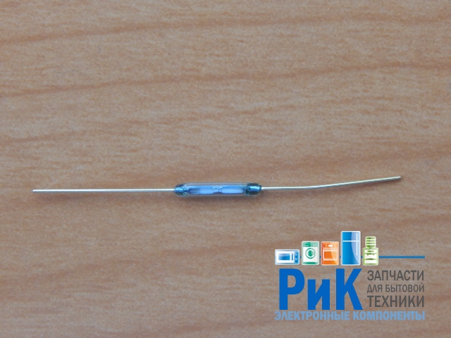Геркон 2-pin 10mm МКА-10110 гр.0 L=41.8mm D=1.8mm (нормально разомкнутый)