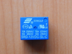 Реле  12V 10A 1C  (SRD-12VDC-SL-C)
