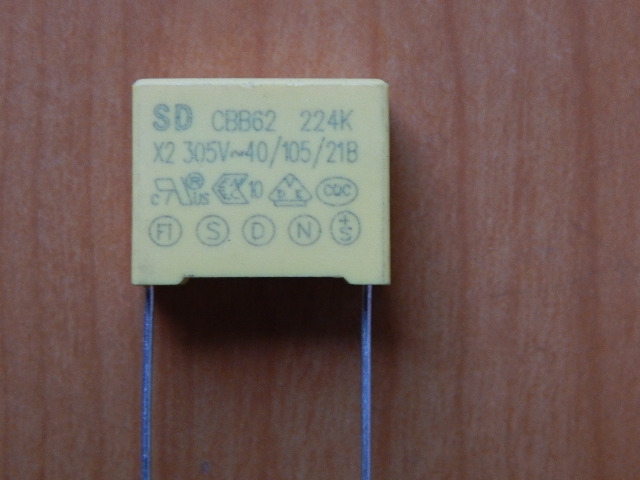 CAP 0.22mkF 305V 10% (224) (MKP-X2) (CBB62)