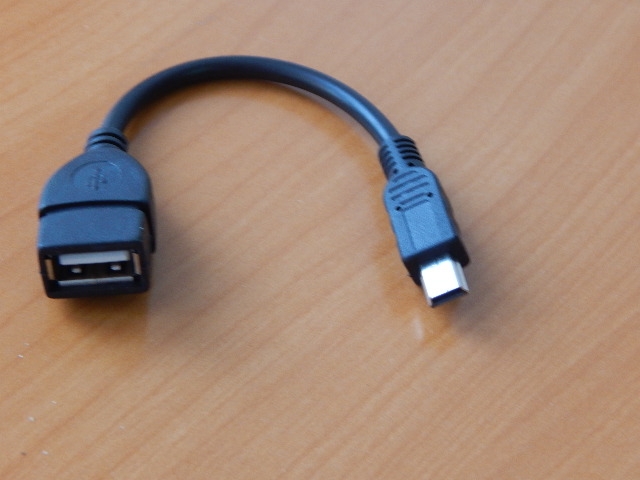 Шнур OTG USB A гн. - MiniUSB 5P шт. 0.15m черный  18-1181