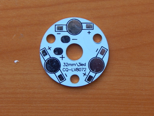 Плата для светодиода STAR 3х1W D=32mm CQ-LV8072