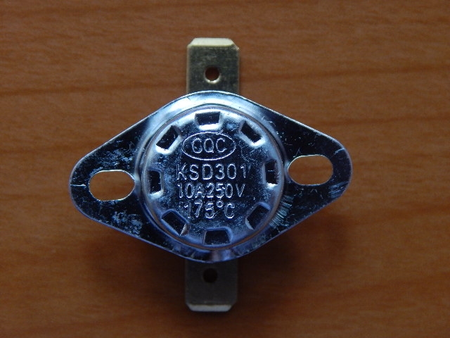 Термостат KSD301 175C 10A (нормально замкнутый)