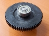 Шестерня мясорубки Хозяюшка черная D=72mm + 2 подшипника (SHz072), фото 2