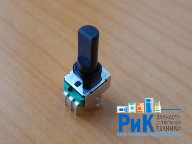 Резистор переменный 3-pin  B10K 8x8mm L=30.2mm моно лыска  RV09BF-40E1N-215F-B10K-AC