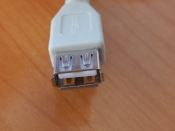 Шнур USB A шт. - USB A гн. 3m белый (удлинитель)  18-1116