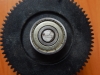 Шестерня мясорубки Хозяюшка черная D=72mm + 2 подшипника (SHz072), фото 3