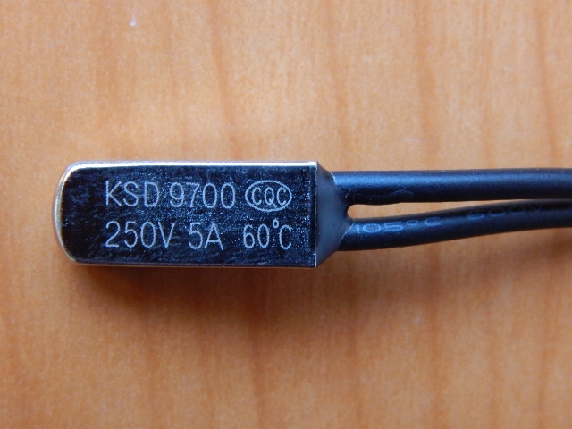 Термостат KSD9700 60C 5A (нормально замкнутый)