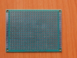 Макетная плата двусторонняя  60x80x1.6mm, шаг 2.54mm