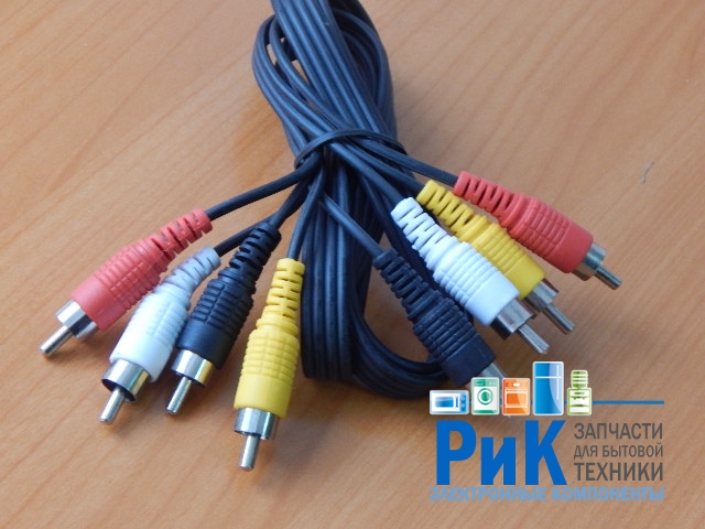 Шнур 4 x RCA шт. - 4 x RCA шт. 1.2m  5-008-1.2