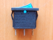 Переключатель KCD1-B2-101N11BB OFF-ON синий 250V 10A (с подсветкой)