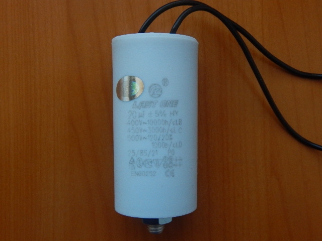 CBB60L  20mkF 450v (гибкие выводы + болт)