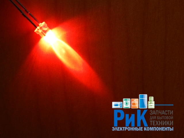 Светодиод  3mm красный 2500mcd 30*  FYL-3014URC
