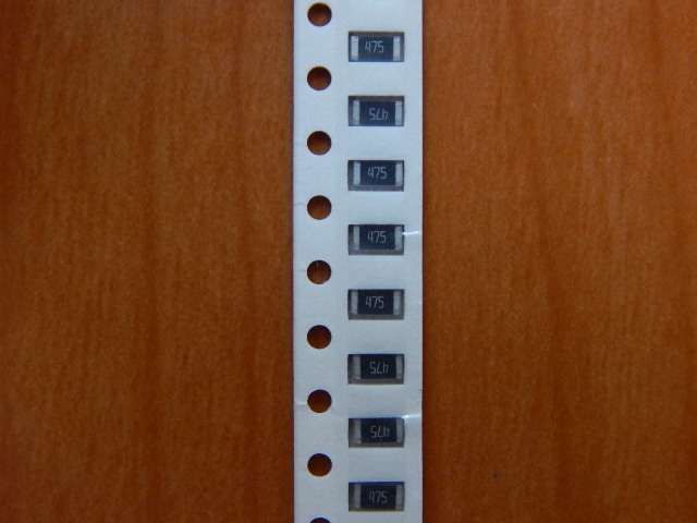 Резистор SMD  4.7mom  0.25w  1206 (4M7) 5%  (475)
