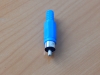 Разъем RCA шт. пластик на кабель синий  1-200BL
