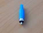 Разъем RCA шт. пластик на кабель синий  1-200BL