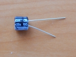 100mkF  25v 105C CapXon SK mini